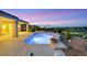 Stunning pool and spa area with city views, perfect for relaxing and entertaining outdoors at 1960 Oliver Springs St, Henderson, NV 89052