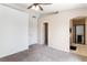 Spacious bedroom complemented by a full bathroom and a closet for maximum storage space at 2219 Rugged Mesa Dr, Laughlin, NV 89029
