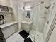 Updated bathroom with a glass door shower and modern vanity at 2232 Aspen Mirror Dr # 203, Laughlin, NV 89029