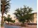 Black Horse community entrance with lush trees and well-kept landscape at 3400 Cabana Dr # 1061, Las Vegas, NV 89122