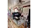 Bright living room with hardwood floors and ample seating at 3400 Cabana Dr # 1061, Las Vegas, NV 89122