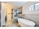 Spa-like bathroom features a luxurious soaking tub and glass shower at 4347 S Mojave Rd, Las Vegas, NV 89121