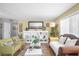 Comfortable living room with natural light, modern decor, and stylish white furniture at 4394 El Campana Way, Las Vegas, NV 89121