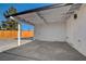 Covered patio featuring white support posts, white ceiling, and concrete flooring at 824 N 20Th St, Las Vegas, NV 89101