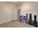 Bright bedroom with a closet offers modern light colored floors at 1078 Sandstone Canyon St, Henderson, NV 89012