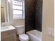Bathroom with a bath tub and a sink with white cabinets at 1100 Warm Canyon Way, Las Vegas, NV 89123