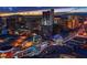 Panoramic city view at night highlighting iconic buildings and vibrant downtown atmosphere at 150 N Las Vegas Blvd # 818, Las Vegas, NV 89101