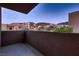 Exterior balcony featuring mountain views and modern architecture in a residential area at 261 Crimson Edge St, Henderson, NV 89012