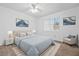 Relaxing bedroom with a ceiling fan, soft rug, and natural light at 3021 Lotus Hill Dr, Las Vegas, NV 89134