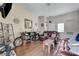 Comfortable living room with wood floors, furniture, and decor at 3150 Soft Breezes Dr # 2018, Las Vegas, NV 89128