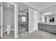 Bathroom featuring a large shower, granite countertops, and toilet at 3921 Jacob Lake Cir, Las Vegas, NV 89118