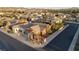 Beautiful aerial view of the neighborhood showcasing well-maintained homes and landscaping at 437 Via Stretto Ave, Henderson, NV 89011