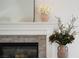Close-up of a charming fireplace with mantel and decorative accents at 5860 N Campbell Rd, Las Vegas, NV 89149