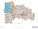 First floor layout featuring the primary bedroom, kitchen, dining room, and three-car garage at 5860 N Campbell Rd, Las Vegas, NV 89149