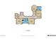 Second floor plan showing bedrooms and bathrooms, with hallway connecting all spaces at 5860 N Campbell Rd, Las Vegas, NV 89149