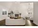 Bright, modern living room features a fireplace, lots of natural light and stylish decor at 5860 N Campbell Rd, Las Vegas, NV 89149
