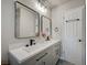 Modern bathroom with double sink vanity, sleek fixtures, and contemporary mirrors and decor at 700 Cactus Ln, Las Vegas, NV 89107