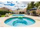 Beautiful backyard pool and spa, an ideal space for relaxation and entertainment at 11244 Playa Caribe Ave, Las Vegas, NV 89138