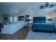 Spacious main bedroom featuring a comfortable bed, sitting area, and stylish decor, perfect for relaxation at 11814 Canons Brook Dr, Las Vegas, NV 89141