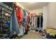 Spacious walk-in closet with organized shelving, hanging rods, and ample storage space for clothes and accessories at 12391 Pinetina St, Las Vegas, NV 89141