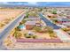 View of a home with a pool, pergola, desert landscaping, and mountain views at 193 Glenbrook Estates Dr, Las Vegas, NV 89183