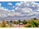 Scenic view of the mountains and a residential area with lush trees at 193 Glenbrook Estates Dr, Las Vegas, NV 89183