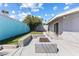 Outdoor fire pit area and built-in seating, perfect for relaxing and entertaining at 2205 Sombrero Dr, Las Vegas, NV 89169