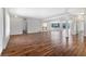 Bright and open living room featuring hardwood floors and a modern fireplace at 2205 Sombrero Dr, Las Vegas, NV 89169