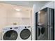 Functional laundry room with washer, dryer, and ample storage space at 3125 N Buffalo Dr # 1133, Las Vegas, NV 89128