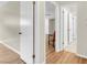 Hallway view with doorways and closet, showcasing the floor plan and access at 3200 Bryant Ave, Las Vegas, NV 89102