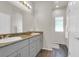 Elegant bathroom featuring double vanity with granite countertops and modern fixtures, ideal for a spa-like experience at 4625 Ridgeley Ave # 102, North Las Vegas, NV 89084