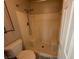 Shower stall with tiled floor, mounted shower head and built-in seating at 5150 S Jones Blvd # 105, Las Vegas, NV 89118