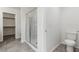 Bathroom with tiled floor, shower and toilet at 5317 Golden Melody Ln, North Las Vegas, NV 89081