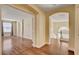 Hallway view showcasing connections to living areas, with neutral color schemes and modern flooring at 6236 Mount Palomar Ave, Las Vegas, NV 89139