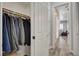 Hall closet includes a clothing rod to hang coats and jackets at 7095 Falabella Ridge Ave, Las Vegas, NV 89131