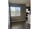 This dining area has wood flooring, a window overlooking the street and modern lighting at , Las Vegas, NV 89148