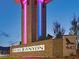 Community entrance sign for Skye Canyon with modern architectural details at 10372 Thurso Ave, Las Vegas, NV 89166