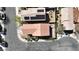 Aerial shot featuring an inviting backyard with a well-manicured lawn and a cozy patio set at 10624 Tuckermans Ave, Las Vegas, NV 89129