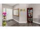 Inviting entryway features a tiled floor, mirror, and decor pieces at 11870 Tevare Ln # 1085, Las Vegas, NV 89138