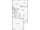 Detailed first floor plan showcasing the layout of the home, including the kitchen, living spaces, and garage at 1348 Calle Montery St, Las Vegas, NV 89117
