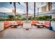 Inviting outdoor lounge area with comfortable seating and a fire pit for relaxation at 145 E Harmon Ave # 3103, Las Vegas, NV 89109
