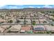 Wide aerial view showcasing a suburban neighborhood with diverse landscaping at 206 Red Cloud Ter, Henderson, NV 89015