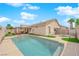 Inviting backyard pool with a covered patio perfect for outdoor relaxation at 206 Red Cloud Ter, Henderson, NV 89015