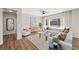 Comfortable living room featuring stylish furnishings, hardwood floors, and natural light at 2585 Shellsburg Ave, Henderson, NV 89052