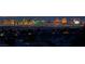 A wide angle of the city lights at night, with a view of a neighborhood in the foreground at 2850 Thunder Bay Ave, Henderson, NV 89052