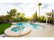 Enjoy the outdoors in this backyard with a sparkling pool and relaxing spa at 2859 Hayden Creek Ter, Henderson, NV 89052