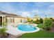 Enjoy the outdoors in this backyard with a sparkling swimming pool with a spa at 2859 Hayden Creek Ter, Henderson, NV 89052