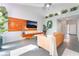 Contemporary living room with sleek furniture, and bright, modern decor at 3306 Brookfield Dr, Las Vegas, NV 89120