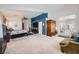 Large main bedroom suite with lots of carpeted floor space, large windows, and vaulted ceilings at 3728 Granada Gorge Ln, North Las Vegas, NV 89084