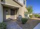Inviting front entrance with a charming walkway, well-manicured bushes, and a 'hello' doormat at 3783 Canis Minor Ln # 6104, Henderson, NV 89052